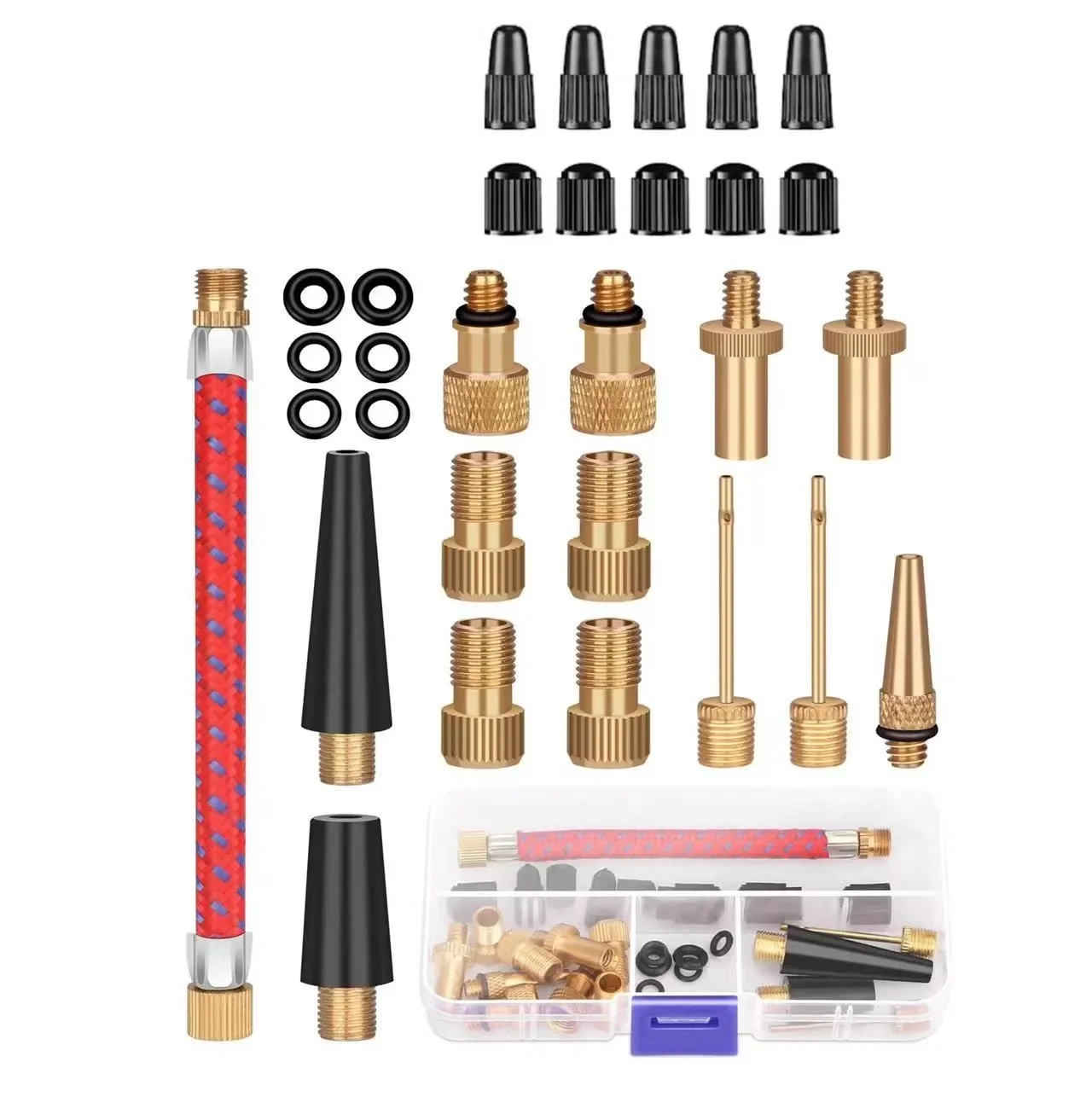 21/26PCS Bike Tire Inflator Ki - Basketball Pump Needle 评论和价格