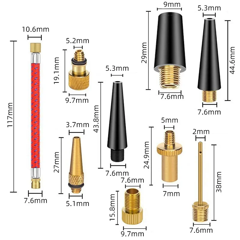 21/26PCS Bike Tire Inflator Ki - Basketball Pump Needle 评论和价格
