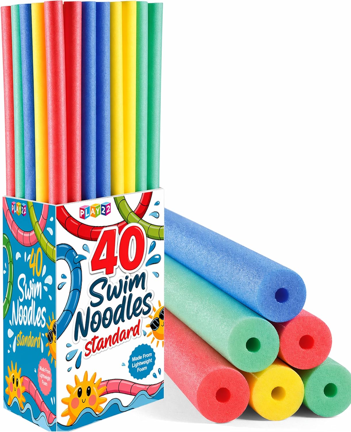 40 Pack Pool Noodles Foam - 4  - Foam Pool Noodle 评论和价格
